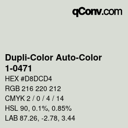 Código de color: Dupli-Color Auto-Color - 1-0471 | qconv.com