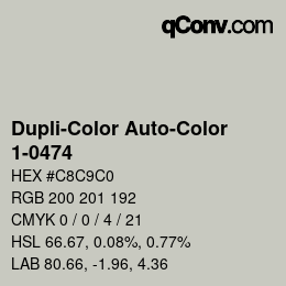 Farbcode: Dupli-Color Auto-Color - 1-0474 | qconv.com