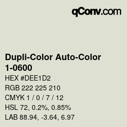 Farbcode: Dupli-Color Auto-Color - 1-0600 | qconv.com