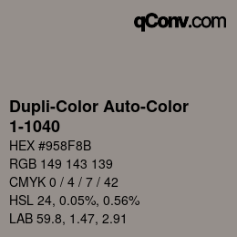 Código de color: Dupli-Color Auto-Color - 1-1040 | qconv.com