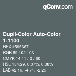 Código de color: Dupli-Color Auto-Color - 1-1100 | qconv.com