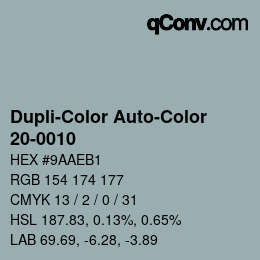 Color code: Dupli-Color Auto-Color - 20-0010 | qconv.com