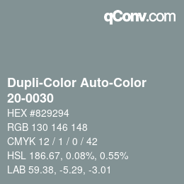 Farbcode: Dupli-Color Auto-Color - 20-0030 | qconv.com