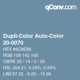 Farbcode: Dupli-Color Auto-Color - 20-0070 | qconv.com