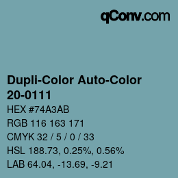 Color code: Dupli-Color Auto-Color - 20-0111 | qconv.com