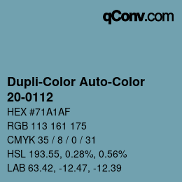 Código de color: Dupli-Color Auto-Color - 20-0112 | qconv.com