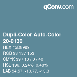 Color code: Dupli-Color Auto-Color - 20-0130 | qconv.com