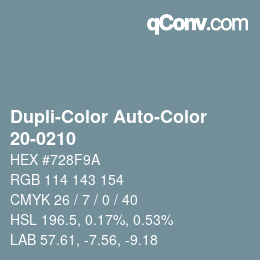 Farbcode: Dupli-Color Auto-Color - 20-0210 | qconv.com
