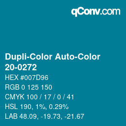 Color code: Dupli-Color Auto-Color - 20-0272 | qconv.com