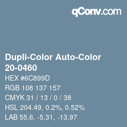 Color code: Dupli-Color Auto-Color - 20-0460 | qconv.com