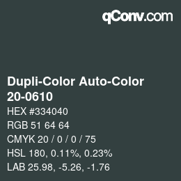 Farbcode: Dupli-Color Auto-Color - 20-0610 | qconv.com