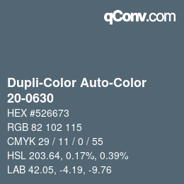 Color code: Dupli-Color Auto-Color - 20-0630 | qconv.com
