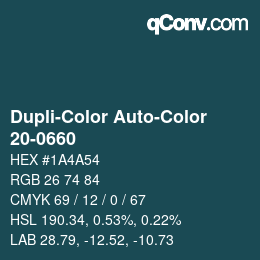 Color code: Dupli-Color Auto-Color - 20-0660 | qconv.com