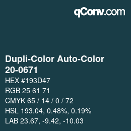 Farbcode: Dupli-Color Auto-Color - 20-0671 | qconv.com