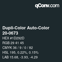 Color code: Dupli-Color Auto-Color - 20-0673 | qconv.com