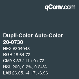 Color code: Dupli-Color Auto-Color - 20-0730 | qconv.com