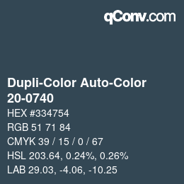 Color code: Dupli-Color Auto-Color - 20-0740 | qconv.com