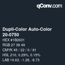 Color code: Dupli-Color Auto-Color - 20-0750 | qconv.com