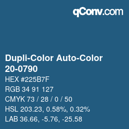 Color code: Dupli-Color Auto-Color - 20-0790 | qconv.com