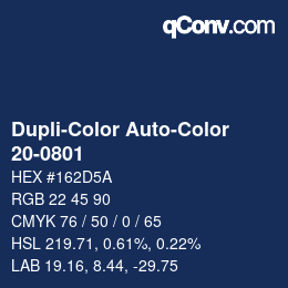 Farbcode: Dupli-Color Auto-Color - 20-0801 | qconv.com