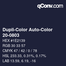 Farbcode: Dupli-Color Auto-Color - 20-0803 | qconv.com