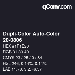 Farbcode: Dupli-Color Auto-Color - 20-0806 | qconv.com