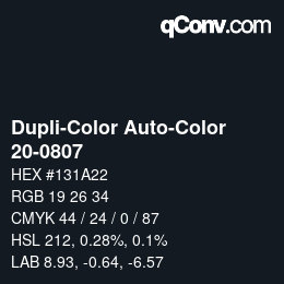 Color code: Dupli-Color Auto-Color - 20-0807 | qconv.com