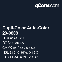 Color code: Dupli-Color Auto-Color - 20-0808 | qconv.com
