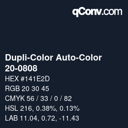 カラーコード: Dupli-Color Auto-Color - 20-0808 | qconv.com