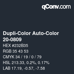 Código de color: Dupli-Color Auto-Color - 20-0809 | qconv.com