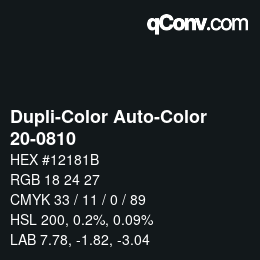 Color code: Dupli-Color Auto-Color - 20-0810 | qconv.com