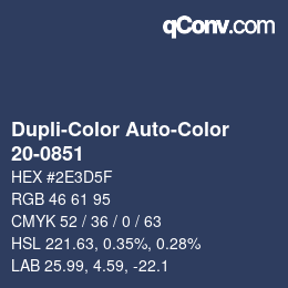 Farbcode: Dupli-Color Auto-Color - 20-0851 | qconv.com
