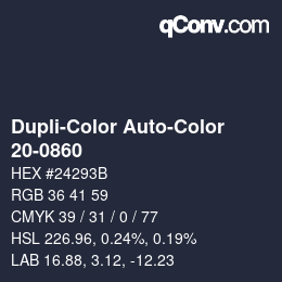 Color code: Dupli-Color Auto-Color - 20-0860 | qconv.com