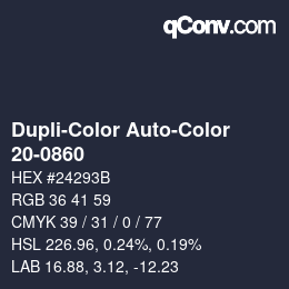 カラーコード: Dupli-Color Auto-Color - 20-0860 | qconv.com