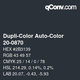 Color code: Dupli-Color Auto-Color - 20-0870 | qconv.com