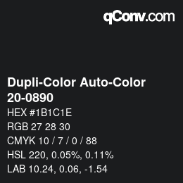 カラーコード: Dupli-Color Auto-Color - 20-0890 | qconv.com