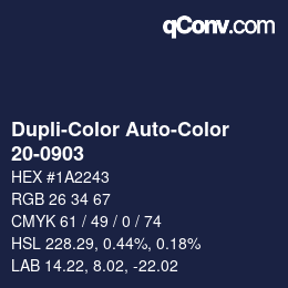 Farbcode: Dupli-Color Auto-Color - 20-0903 | qconv.com