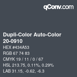 Farbcode: Dupli-Color Auto-Color - 20-0910 | qconv.com