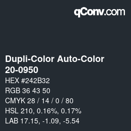 Color code: Dupli-Color Auto-Color - 20-0950 | qconv.com