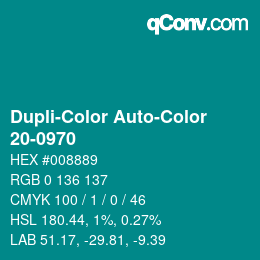 Farbcode: Dupli-Color Auto-Color - 20-0970 | qconv.com