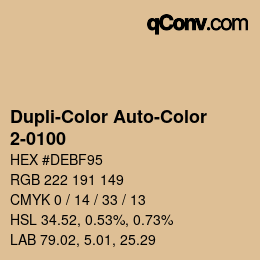 カラーコード: Dupli-Color Auto-Color - 2-0100 | qconv.com