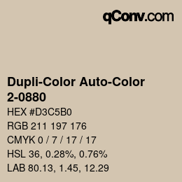 Farbcode: Dupli-Color Auto-Color - 2-0880 | qconv.com