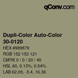 Color code: Dupli-Color Auto-Color - 30-0120 | qconv.com