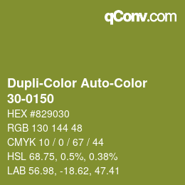 Color code: Dupli-Color Auto-Color - 30-0150 | qconv.com