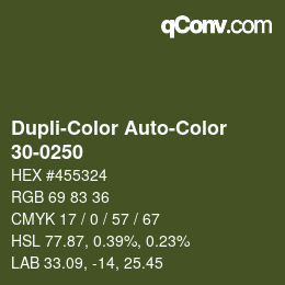 カラーコード: Dupli-Color Auto-Color - 30-0250 | qconv.com