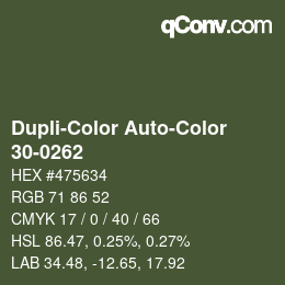 カラーコード: Dupli-Color Auto-Color - 30-0262 | qconv.com