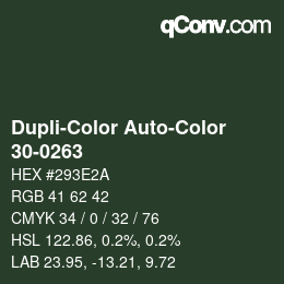 Color code: Dupli-Color Auto-Color - 30-0263 | qconv.com