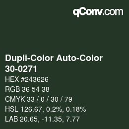 Color code: Dupli-Color Auto-Color - 30-0271 | qconv.com