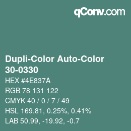 Color code: Dupli-Color Auto-Color - 30-0330 | qconv.com