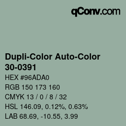 Color code: Dupli-Color Auto-Color - 30-0391 | qconv.com